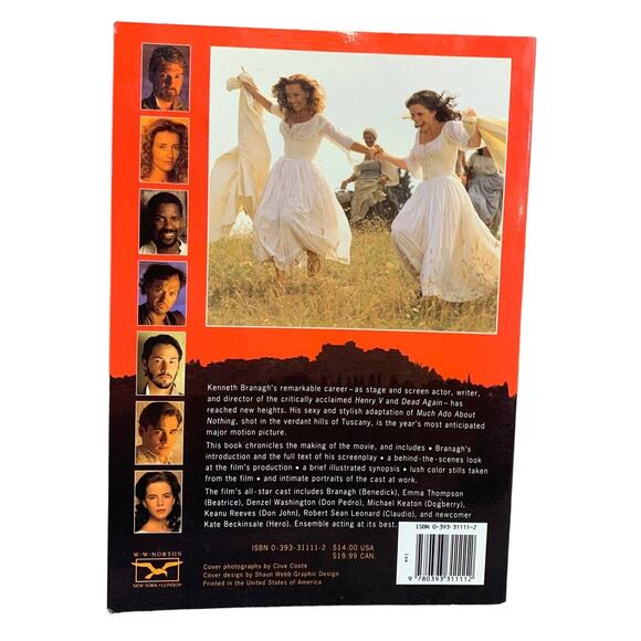 Vintage 1993 Much Ado About Nothing Making of Movie Kenneth Branagh Paperback - Picture 3 of 3